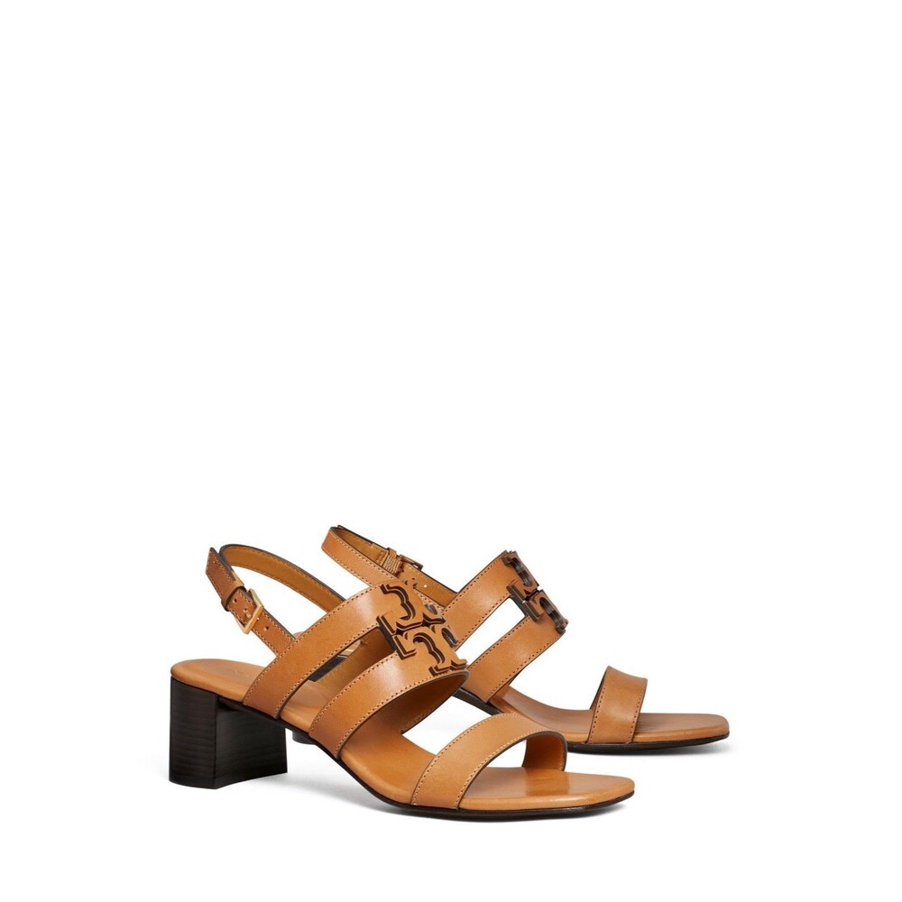 Tory Burch Ines Sandal 55mm Camello Calf Leather $325 MSRP